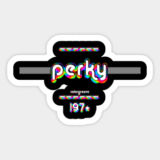 Perky 1970 ColorGroove Retro-Rainbow-Tube nostalgia (wf) Sticker